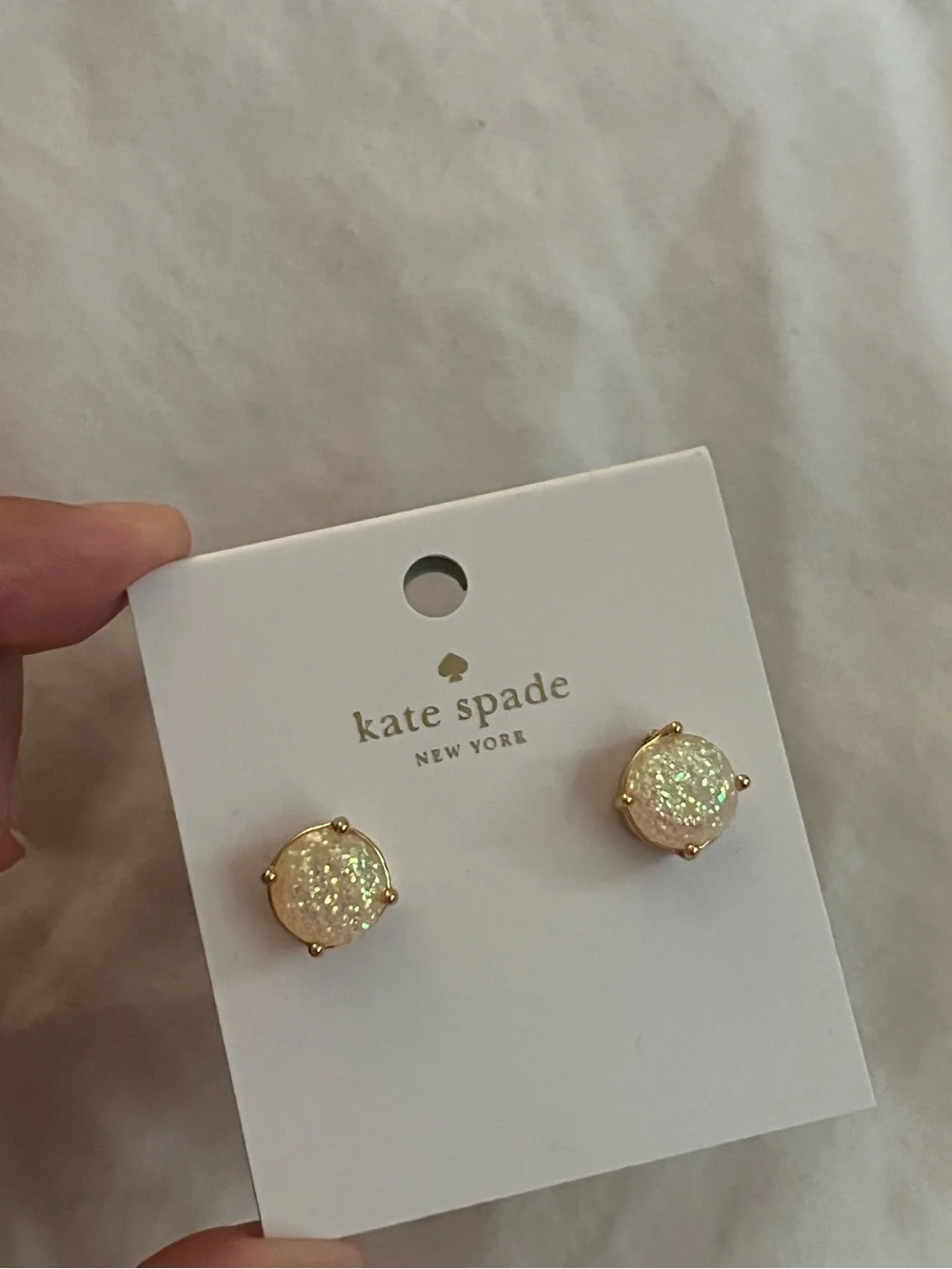 kate spade glitter stud earrings